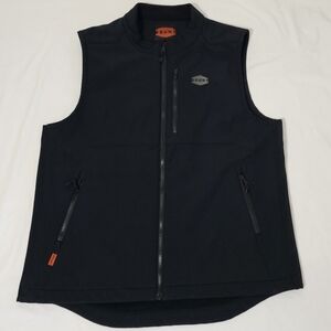 Brunt Wright Vest XL Black Softshell Workwear Utility Gorpcore Fleece Lined